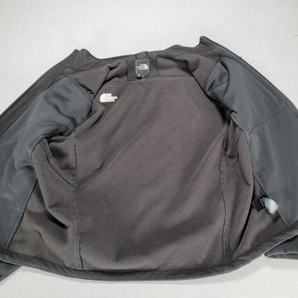The North Face Mens Apex Bionic Softshell Jacket Black Full Zip Fleece Lined L